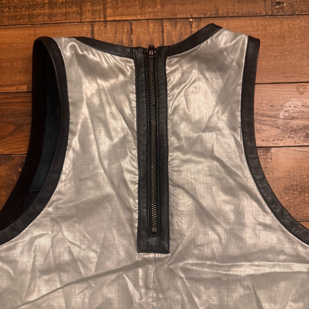 Helmut Lang Patchwork & Metallic Sheer Tank Top - image 3